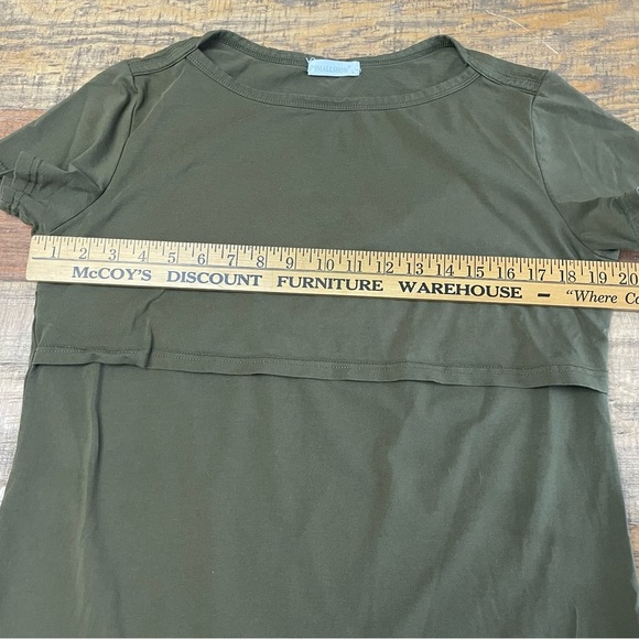 SmallShow women’s Large Tshirt Olive Green Maternity Nursing - Picture 4 of 9